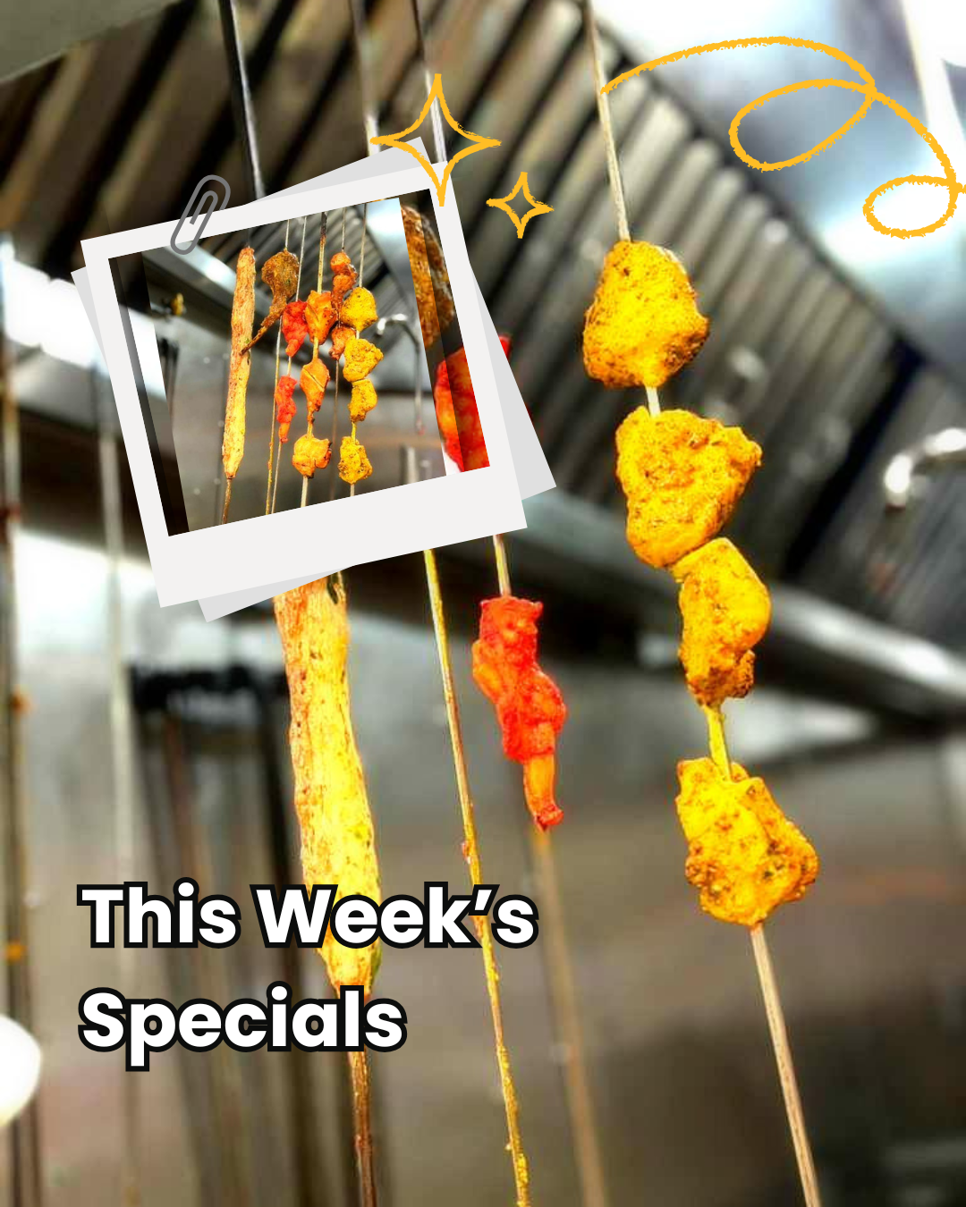 brown and green retro food weekly menu carousel instagram post